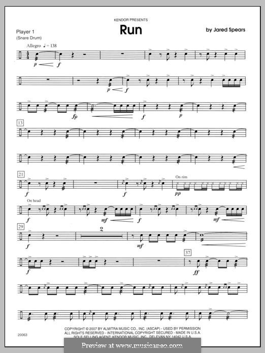 Run: Percussion 1 by Jared Spears