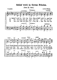 Schlaf wohl in Gottes Frieden (Zum 15. Juni): Schlaf wohl in Gottes Frieden (Zum 15. Juni) by Johann Heinrich Lützel
