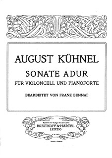 Sonata in A Major: For cello and piano by August Kühnel