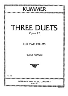Three Duets for Two Cellos, Op.22: Three Duets for Two Cellos by Friedrich August Kummer