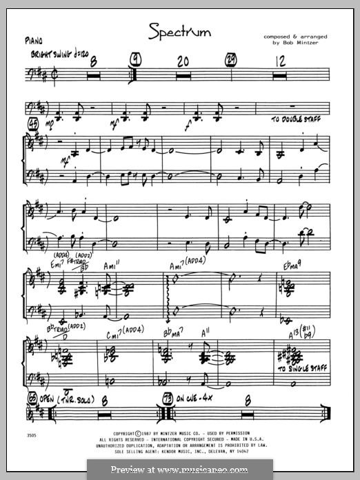 Spectrum: Piano part by Bob Mintzer