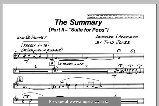 The Summary: 2nd Bb Trumpet part by Thad Jones