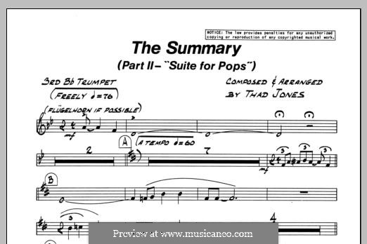 The Summary: 3rd Bb Trumpet part by Thad Jones