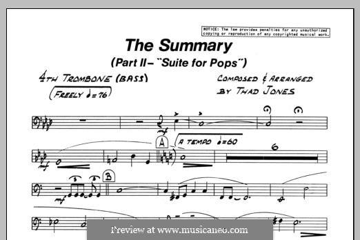 The Summary: 4th Trombone part by Thad Jones