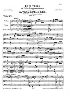 String Trio No.3 in G Major, Op.9 No.1: Full score by Ludwig van Beethoven