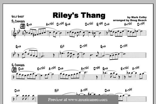 Riley's Thang: Bb Solo Sheet part by Mark Colby