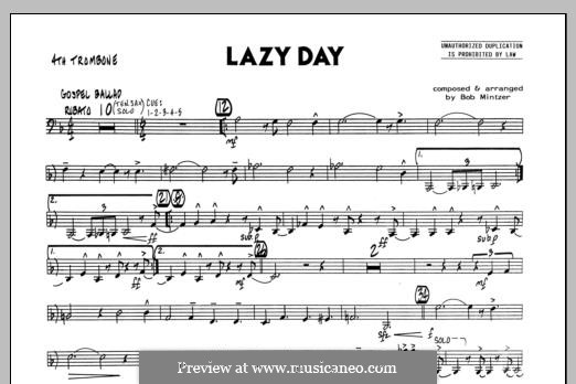 Lazy Day: 4th Trombone part by Bob Mintzer