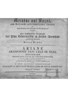 Ariadne auf Naxos für Stimmen und Streicher: Ariadne auf Naxos für Stimmen und Streicher by Jiří Antonín Benda