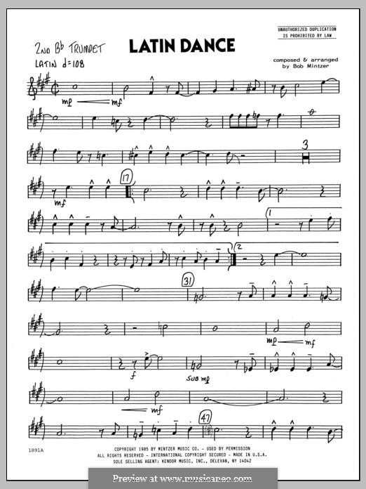 Latin Dance by B. Mintzer - sheet music on MusicaNeo