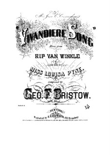 Rip Van Winkle, Op.22: Vivandiere Song, for voice and piano by George Frederick Bristow