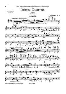 String Quartet No.3 in C Minor, Op.74: String Quartet No.3 in C Minor by Hugo Kaun