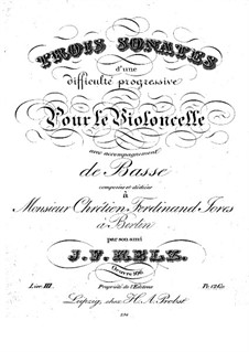 Sonata for Cello and Double Bass (or Two Cellos) No.3, Op.106: Sonata for Cello and Double Bass (or Two Cellos) No.3 by Johann Friedrich Kelz