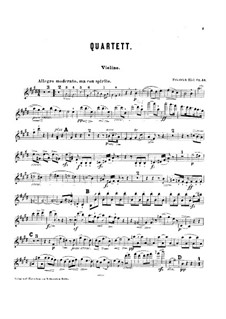 Piano Quartet No.2 in E Major, Op.44: Score, Parts by Friedrich Kiel