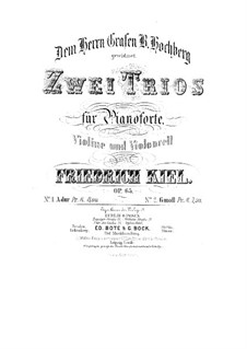 Piano Trios, Op.65: Trio No.2 in G Minor by Friedrich Kiel
