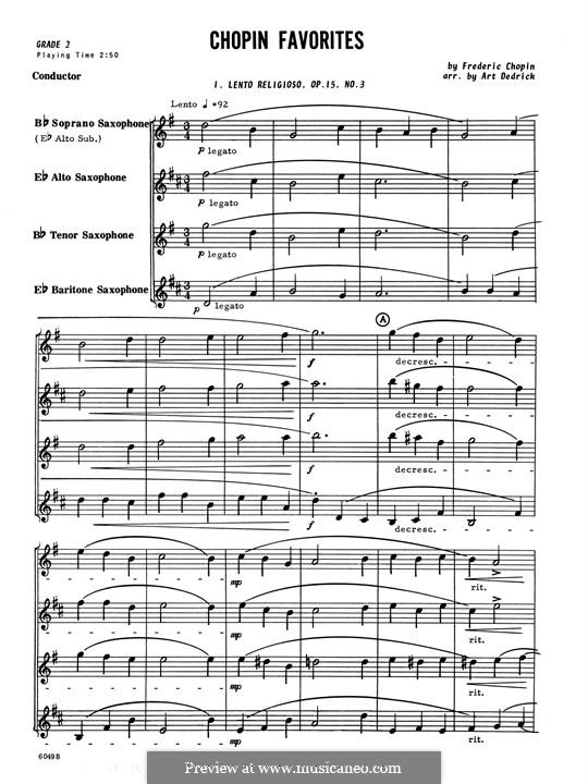 Chopin Favorites: Full Score by Frédéric Chopin