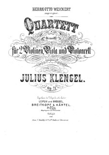 String Quartet in G Minor, Op.21: Violin II part by Julius Klengel
