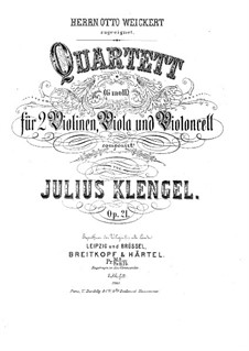 String Quartet in G Minor, Op.21: Cello part by Julius Klengel