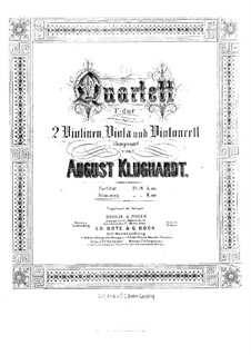 String Quartet in F Major, Op.42: Parts by August Klughardt