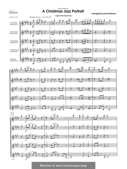 A Christmas Jazz Portrait: For saxophones – full score by folklore