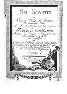 Six Sonatas for String Trio, Op.1: Viola part by Otto Carl Erdmann Kospoth