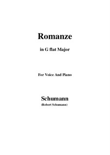 Spanische Liebeslieder (Spanish Love Songs), Op.138: No.5 Romance, Version III (G flat Major) by Robert Schumann