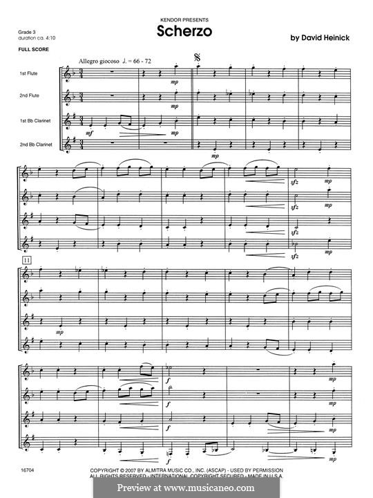 Scherzo: Full score by David Heinick