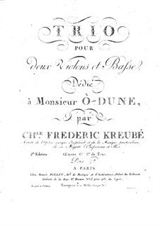 String Trio in D Minor, Op.6: Violin II part by Charles-Frédéric Kreubé