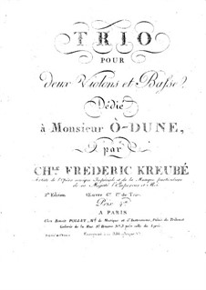 String Trio in D Minor, Op.6: Cello part by Charles-Frédéric Kreubé