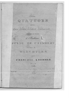 Three Duos for Two Violins, Op.54: Parts by Franz Krommer