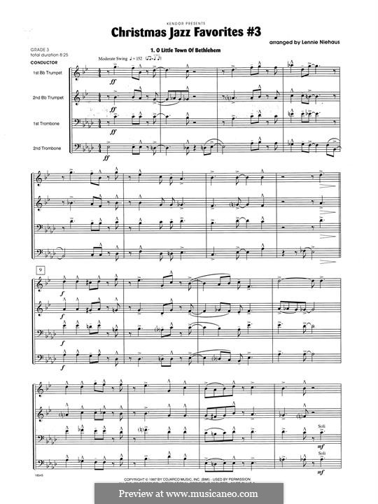 Christmas Jazz Favorites No.3 (Brass Ensemble): Full Score by folklore