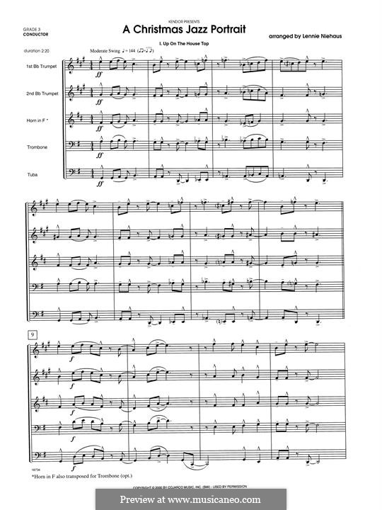 A Christmas Jazz Portrait: For winds – full score by folklore