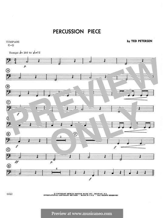 Percussion Piece By T Petersen Sheet Music On Musicaneo