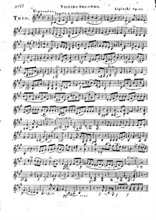 String Trio in A Major, Op.12: Violin II part by Karol Józef Lipiński