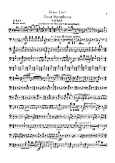 Faust Symphony, S.108: Percussion parts by Franz Liszt