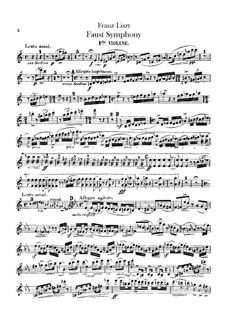 Faust Symphony, S.108: Violin I part by Franz Liszt