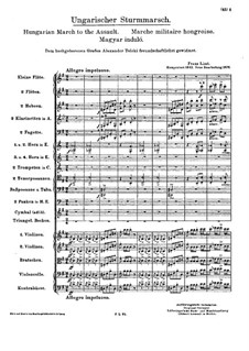 Hungarian March to the Assault, S.119: Hungarian March to the Assault by Franz Liszt
