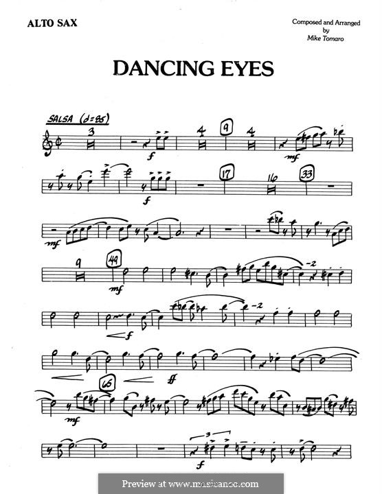 Dancing Eyes: Eb Alto Saxophone part by Mike Tomaro