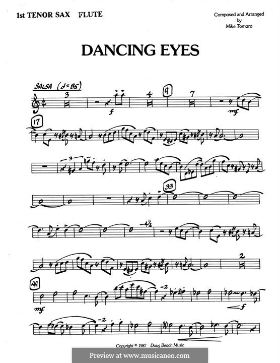 Dancing Eyes: 1st Tenor Saxophone part by Mike Tomaro