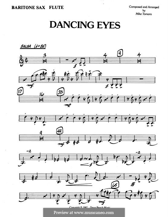 Dancing Eyes: Eb Baritone Saxophone part by Mike Tomaro
