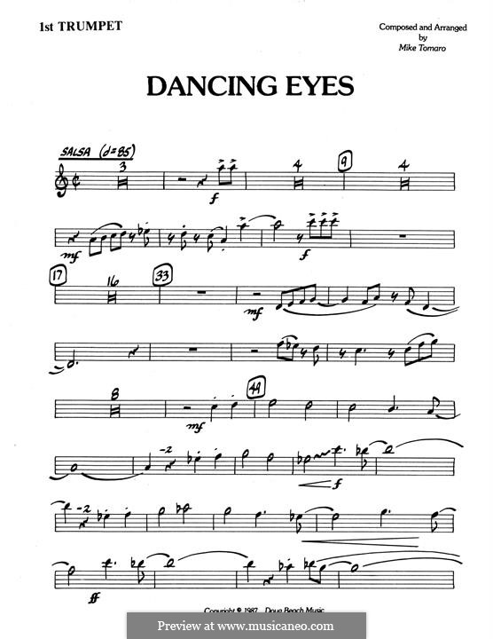 Dancing Eyes: 1st Bb Trumpet part by Mike Tomaro