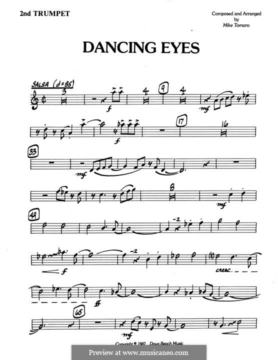 Dancing Eyes: 2nd Bb Trumpet part by Mike Tomaro