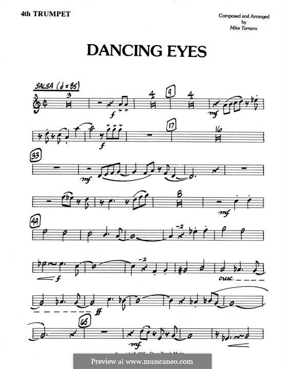 Dancing Eyes: 4th Bb Trumpet part by Mike Tomaro