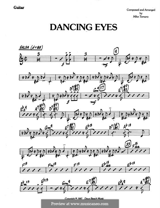 Dancing Eyes: Guitar part by Mike Tomaro