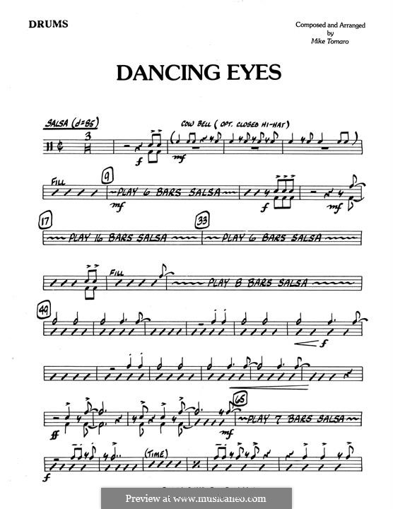 Dancing Eyes: Drum Set part by Mike Tomaro