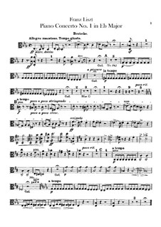 Piano Concerto No.1, S.124: Viola part by Franz Liszt