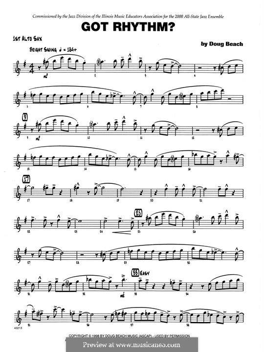 Got Rhythm?: Bass Clarinet 1 & 2 part by Doug Beach