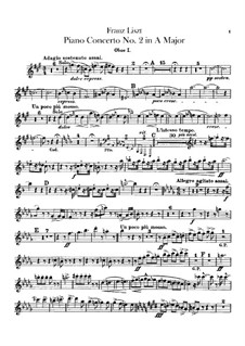 Piano Concerto No.2, S.125: Oboes I-II parts by Franz Liszt