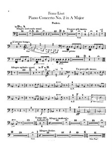 Piano Concerto No.2, S.125: Percussion parts by Franz Liszt