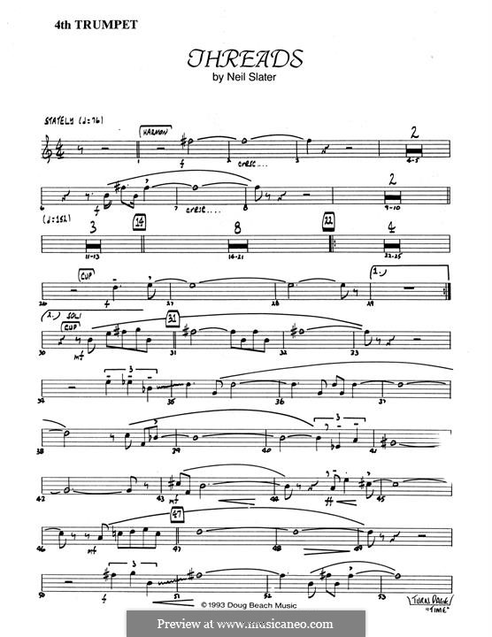 Threads: 4th Bb Trumpet part by Neil Slater