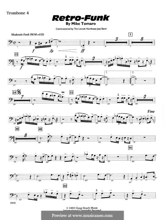 Retro-Funk: 4th Trombone part by Mike Tomaro